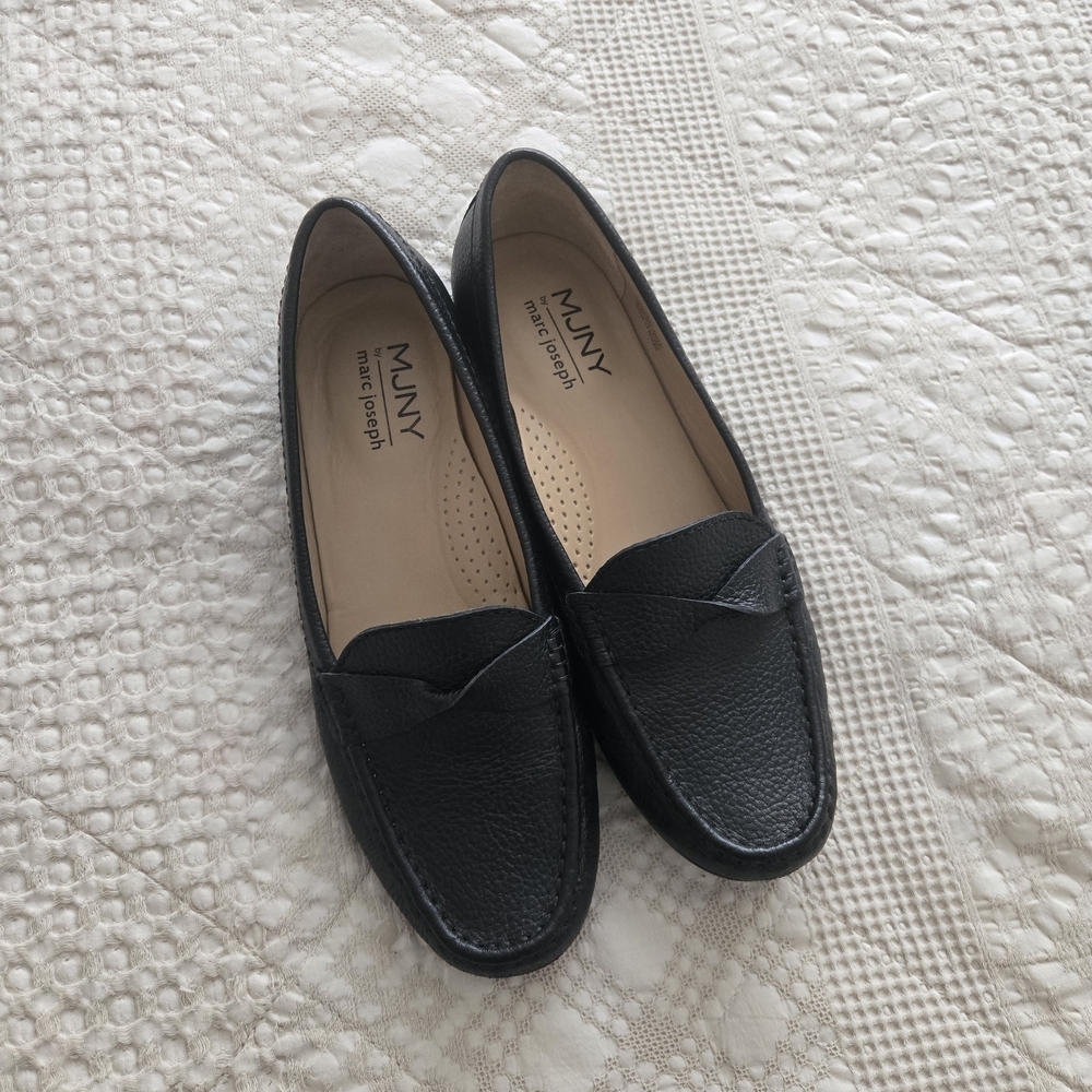 Marc Joseph Classic Black Loafers Leather Casual Classic Minimalist Style | 9.5